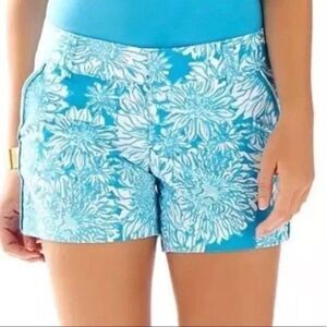 LILLY PULITZER Callahan SHORTS Lion in the Sun Ariel Blue Floral 6